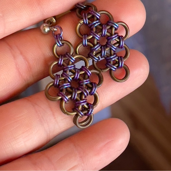 Chainmail earrings - Picture 4 of 4